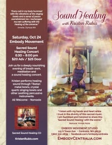 Sacred Sound Healing Concert @ Embody Movement Studio & Lifestyle Boutique | Centralia | Washington | United States