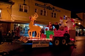 lighted tractor parade