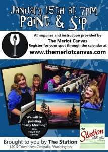 Paint & Sip at The Station Bistro @ The Station Cafe Bistro | Centralia | Washington | United States