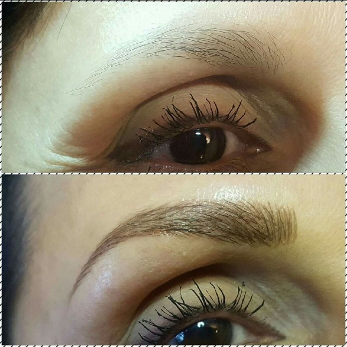 Microbladed eyebrows