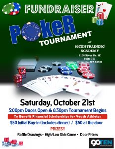 Fundraiser Poker Tournament & Dinner @ 90TEN Training Academy | Olympia | Washington | United States