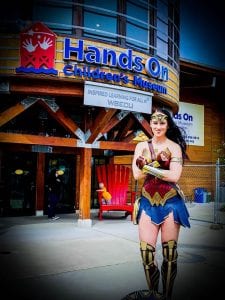 Meet and greet superhero Amazon of Olympia @ Hands On Children's Museum