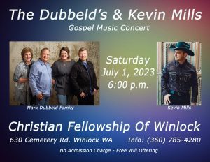 Kevin Mills & Mark Dubbeld Family Gospel Music Concert @ Christian Fellowship Of Winlock